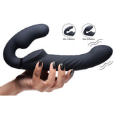 Ergo-Fit Twist Inflatable Vibrating Strapless Strap-on - Black